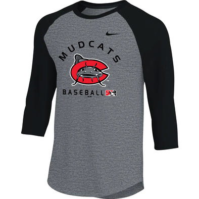 Carolina Mudcats Black/Grey Nike Baseball Tee