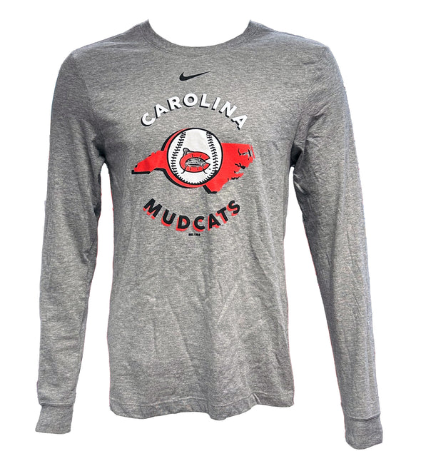 Carolina Mudcats Nike L/S State Heather Tee