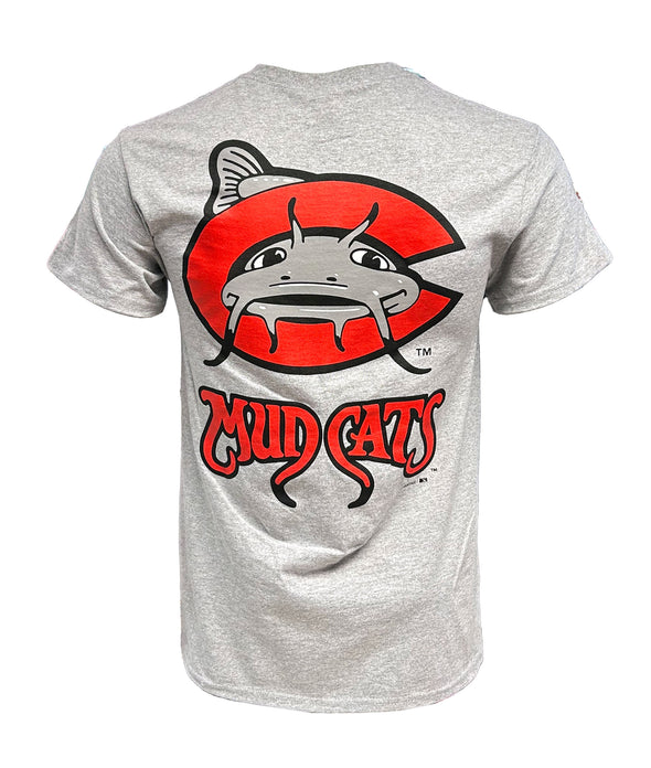 Carolina Mudcats Adult Sport Grey C Logo Tee