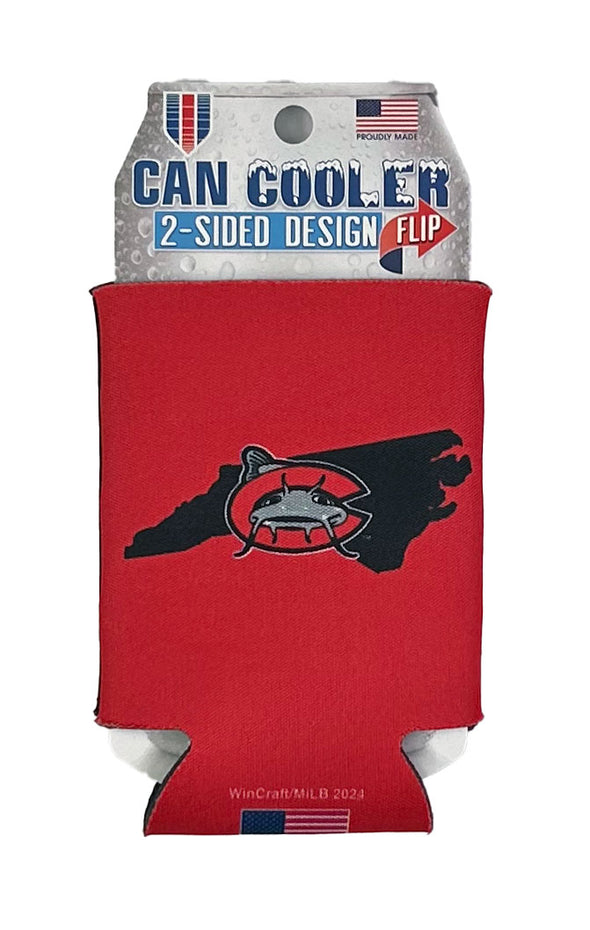 Carolina Mudcats 2-Sided State Can Cooler