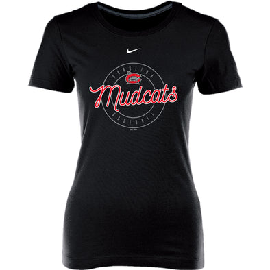Carolina Mudcats Womens Circle Script Nike Tee