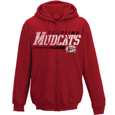 Carolina Mudcats Red Luscious Full-Zip Sweatshirt