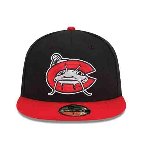 Carolina Mudcats New Era 5950 Fitted Hat Cap Red Size 7 3/8