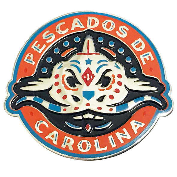 Carolina Mudcats Pescados Circle Lapel Pin