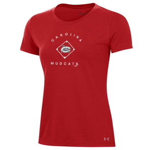 Carolina Mudcats Red Bases Loaded Performance Cotton Tee