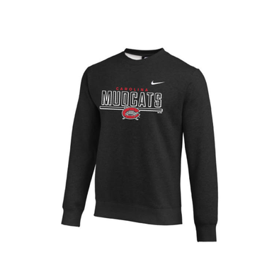 Carolina Mudcats Black Outline Nike Club Crew Sweatshirt
